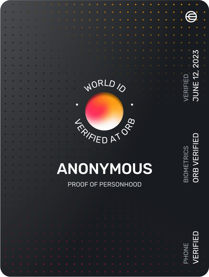 Worldcoin verfiziert und vergibt die World ID durch den Iris-Scan an einem Orb