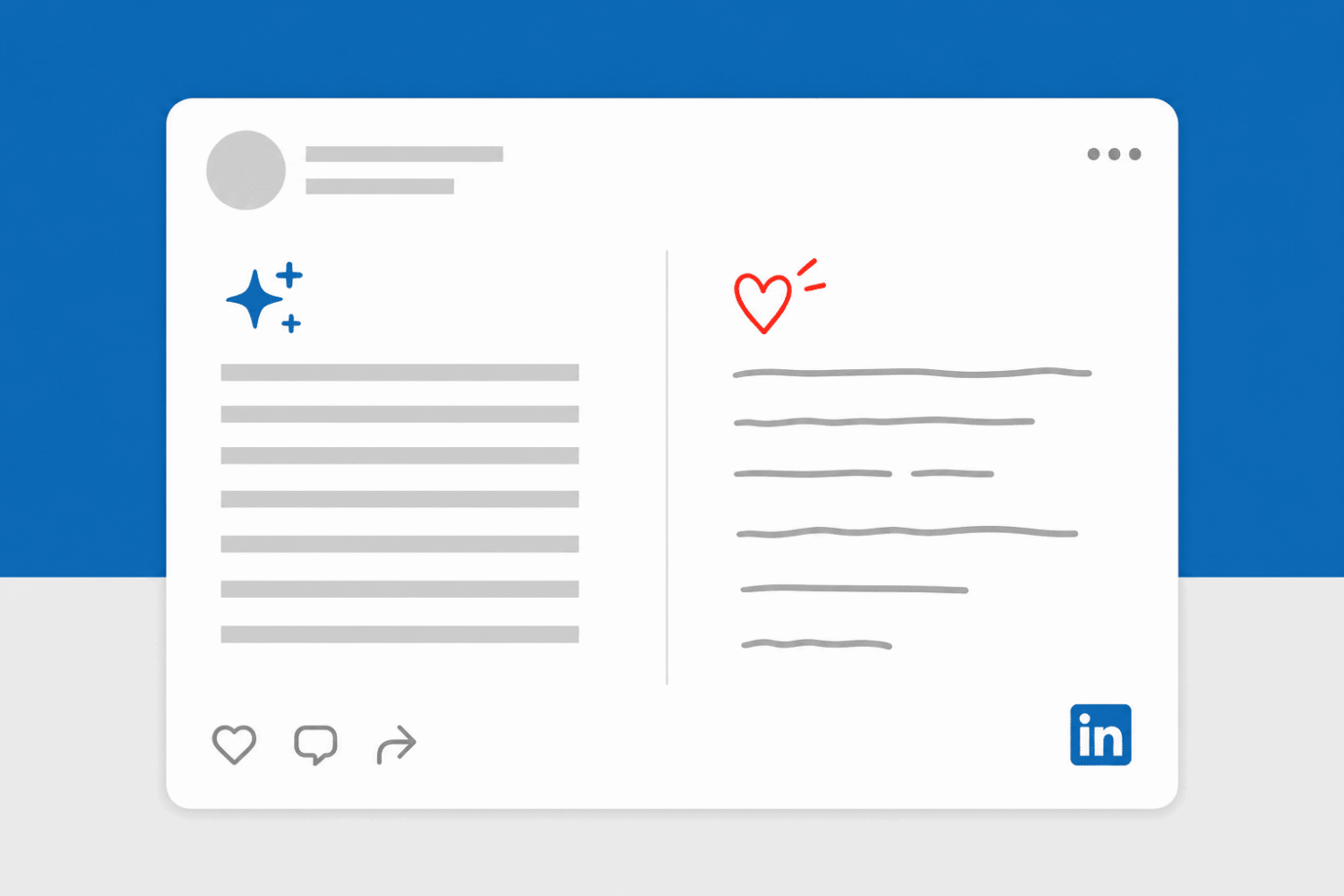 Eine menschliche Hand hält eine handgeschriebene Notiz neben einen perfekt gestalteten digitalen Text und symbolisiert authentische LinkedIn-Inhalte im KI-Zeitalter.
