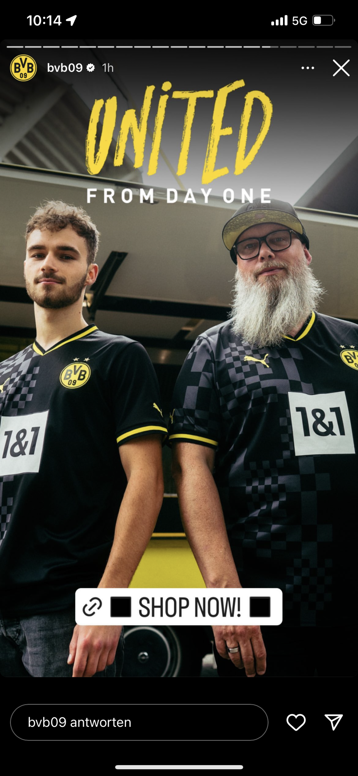 Achim Hepp im BVB-Kampagnenmotiv auf Social Media
